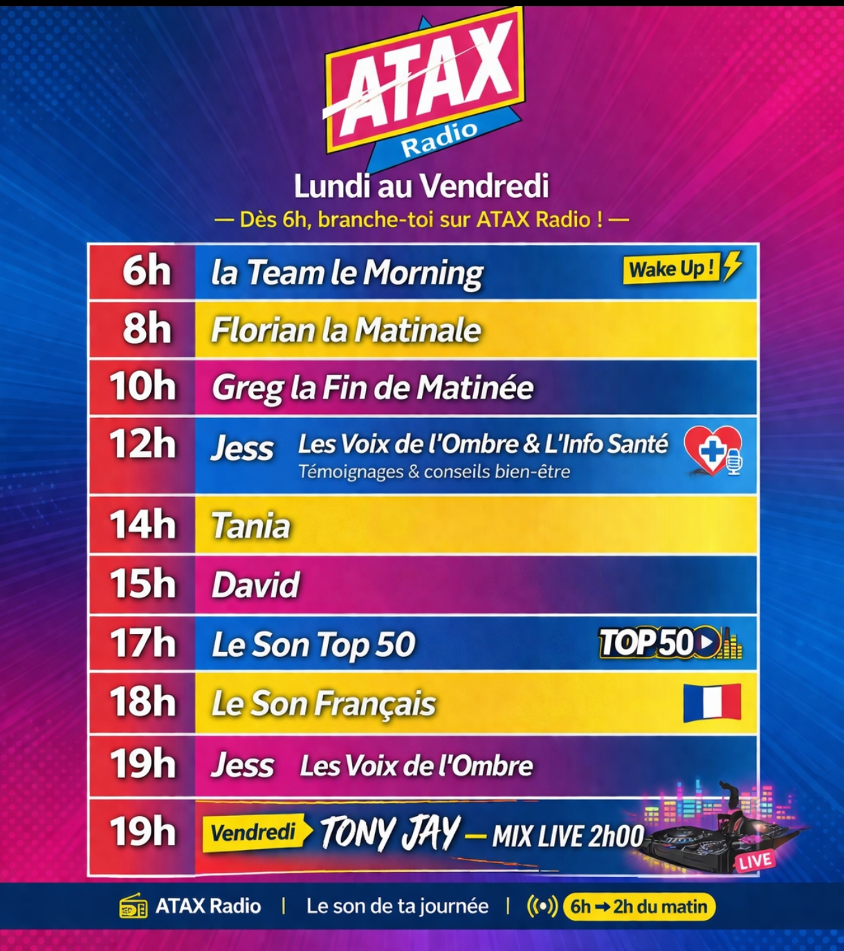 VOTRE PROGRAME ATAX RADIO